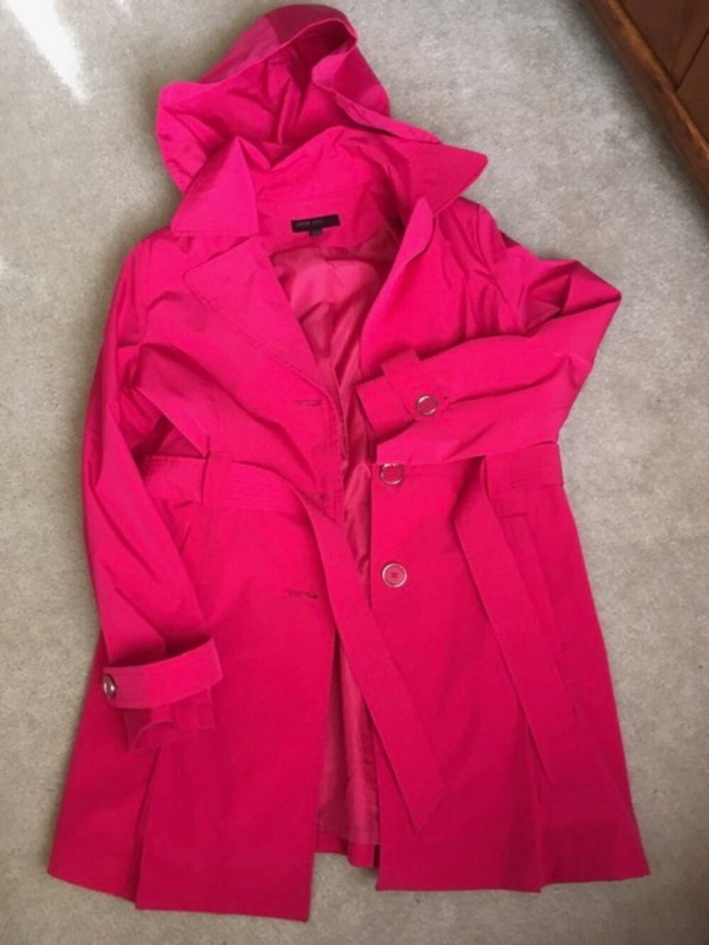 Fuschia Water-Resistant Coat - L